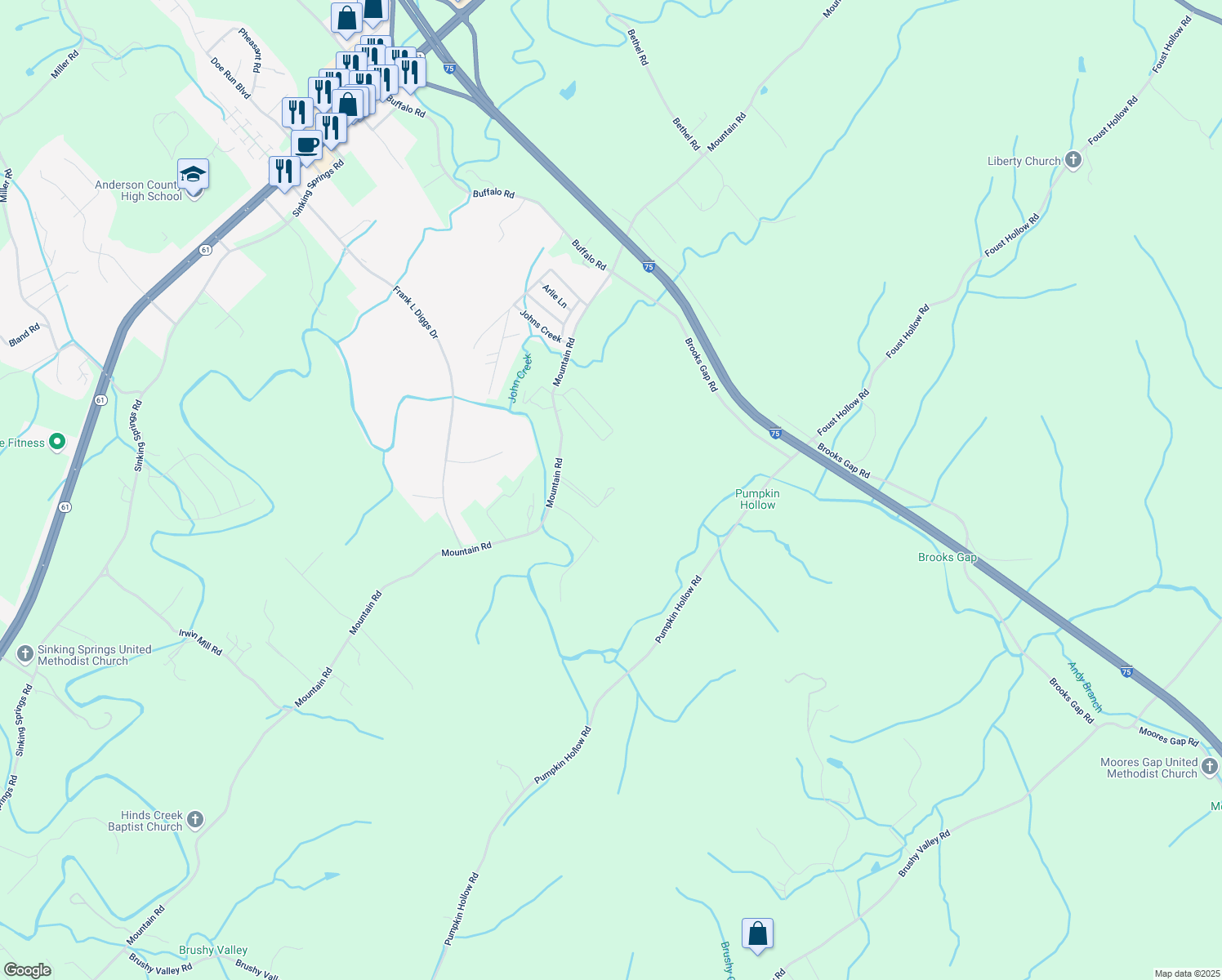 map of restaurants, bars, coffee shops, grocery stores, and more near 572 Mountain Road in Clinton