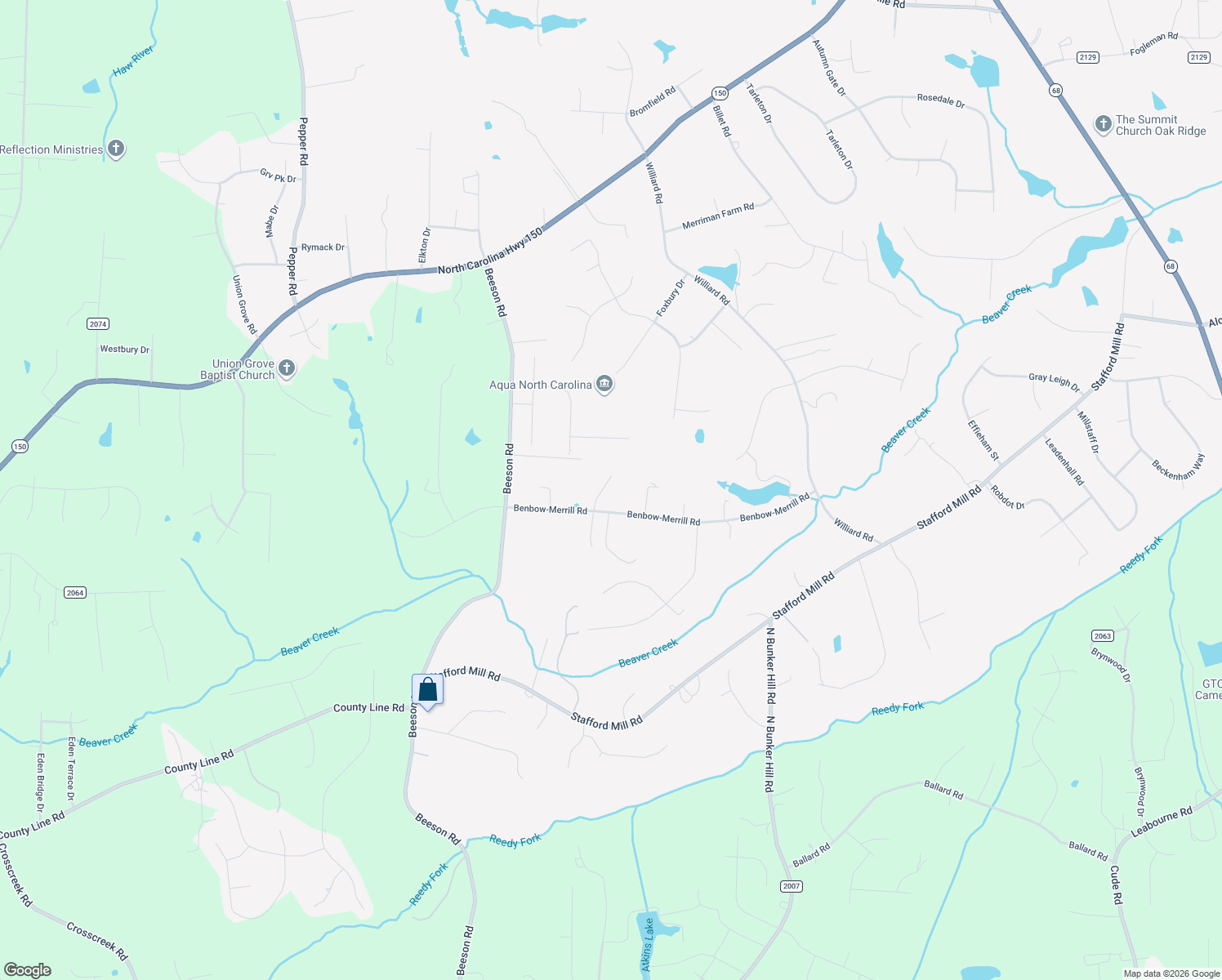 map of restaurants, bars, coffee shops, grocery stores, and more near 8576 Benbow-Merrill Road in Oak Ridge