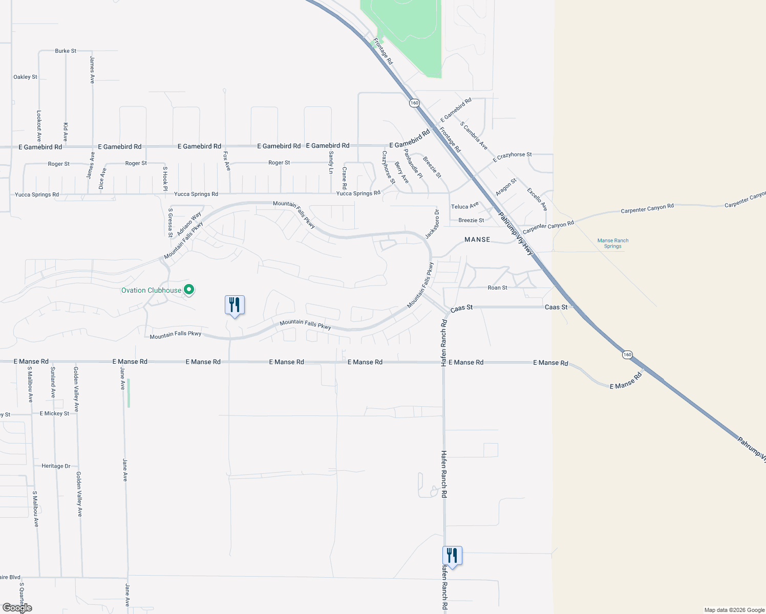 map of restaurants, bars, coffee shops, grocery stores, and more near 5714 Ailanto Avenue in Pahrump