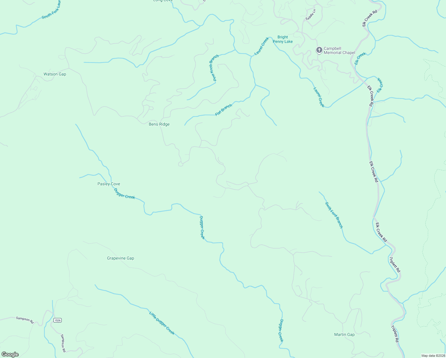 map of restaurants, bars, coffee shops, grocery stores, and more near Dugger Firetower Road in Watauga County