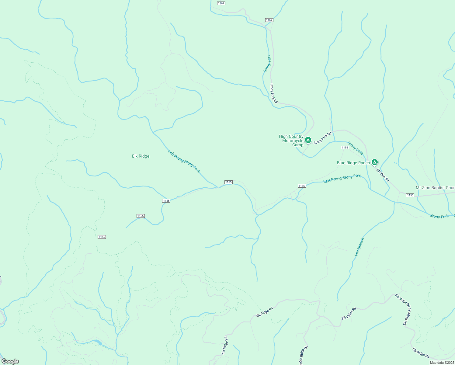 map of restaurants, bars, coffee shops, grocery stores, and more near Lee Mountain Road in Wilkes County