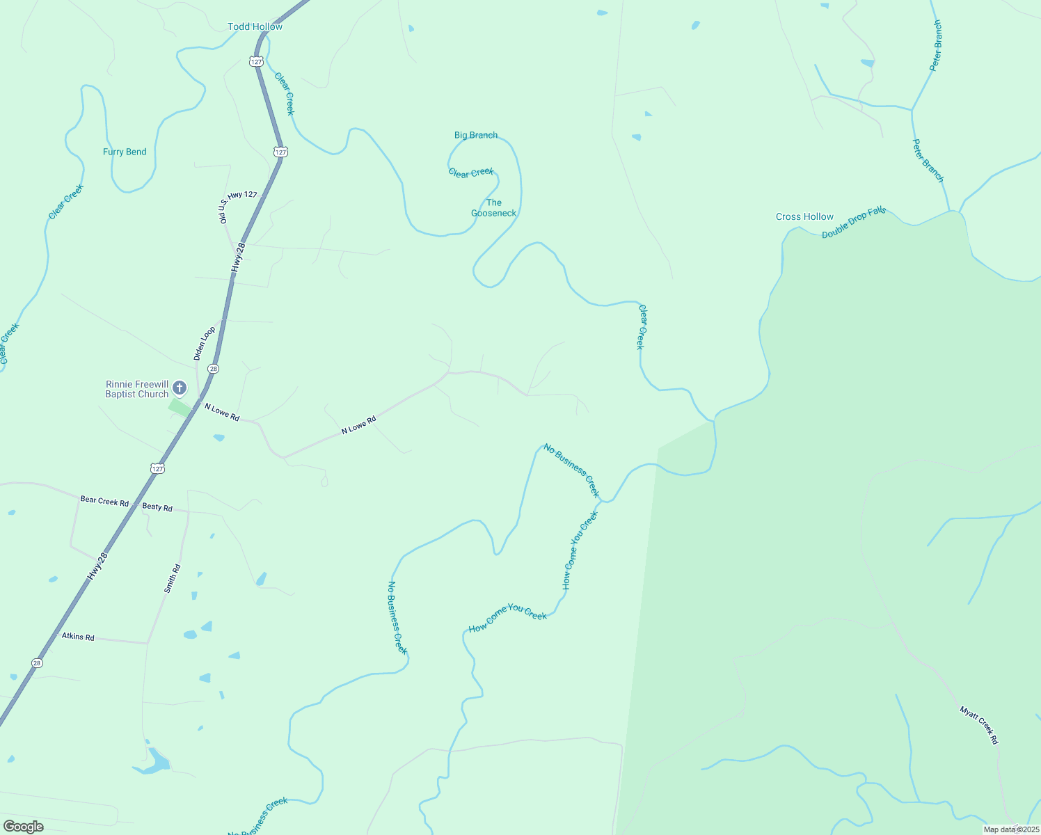 map of restaurants, bars, coffee shops, grocery stores, and more near 1194 North Lowe Road in Crossville