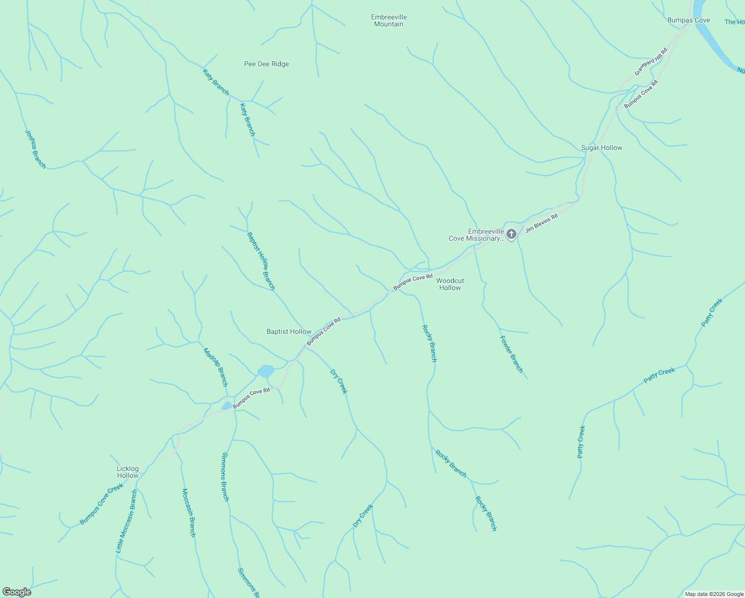 map of restaurants, bars, coffee shops, grocery stores, and more near 928 Bumpus Cove Road in Erwin