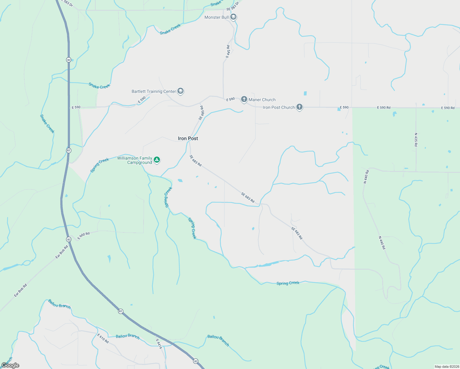 map of restaurants, bars, coffee shops, grocery stores, and more near 728 Southeast 683 Road in Locust Grove