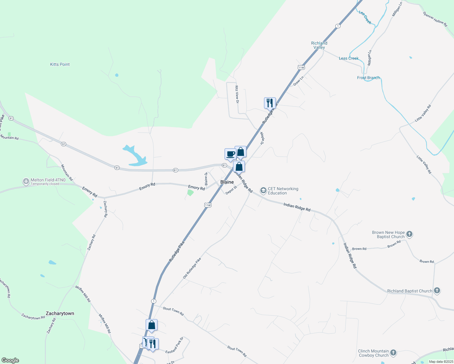 Blaine TN Walk Score