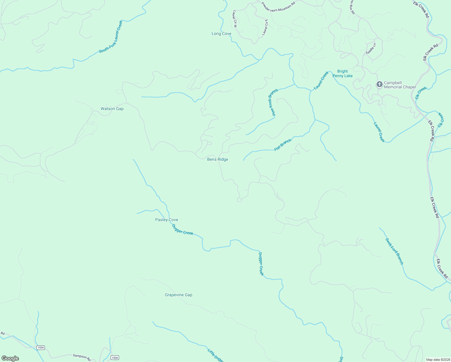 map of restaurants, bars, coffee shops, grocery stores, and more near Dugger Firetower Road in Watauga County