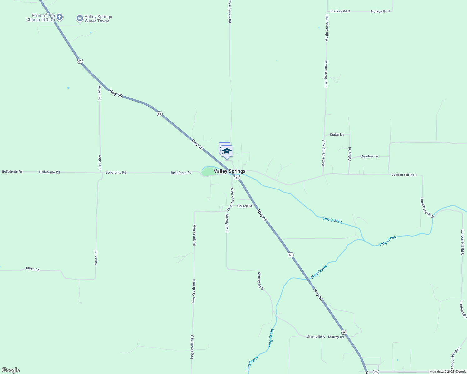 map of restaurants, bars, coffee shops, grocery stores, and more near 4333 Hog Creek Road in Everton