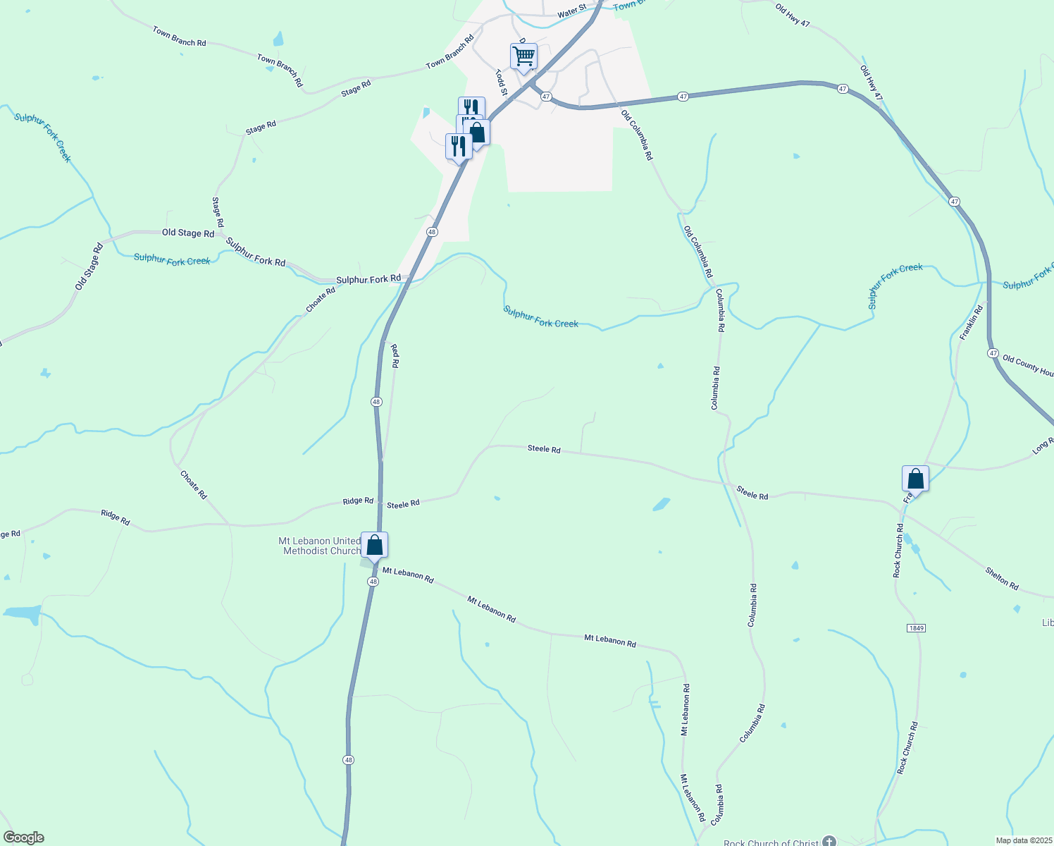 map of restaurants, bars, coffee shops, grocery stores, and more near 655 Steele Road in Charlotte