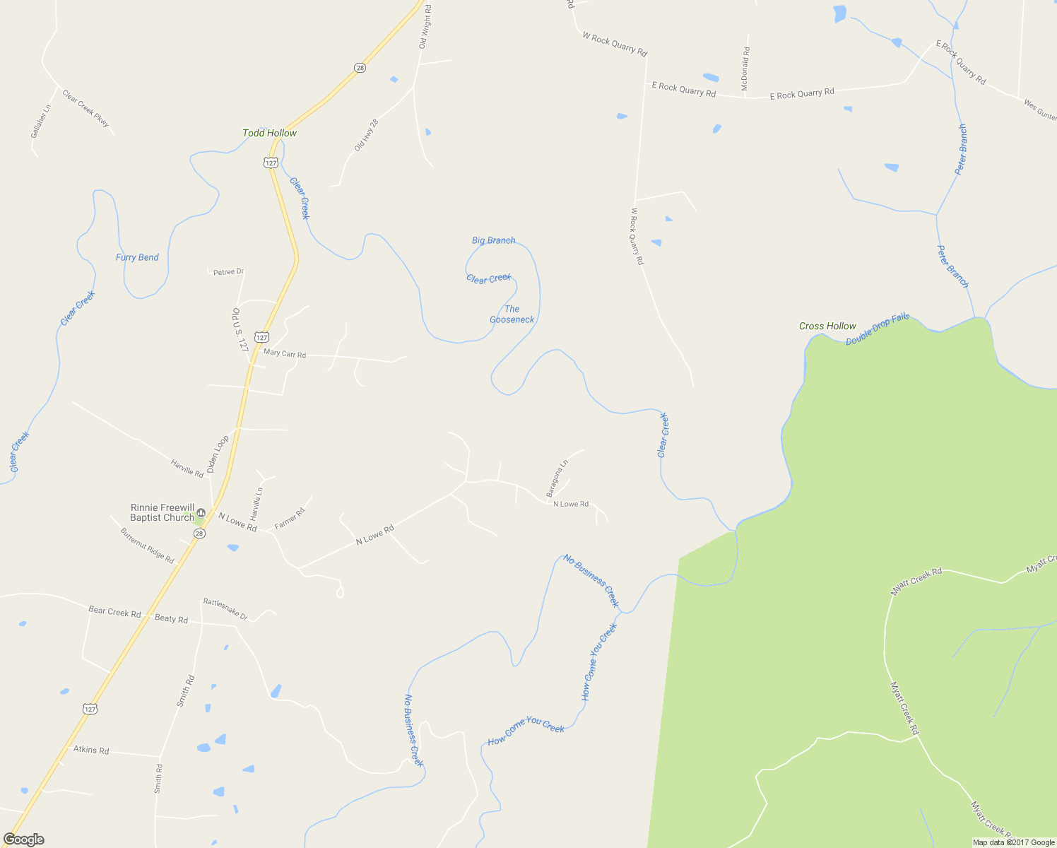 map of restaurants, bars, coffee shops, grocery stores, and more near 1231 North Lowe Road in Crossville