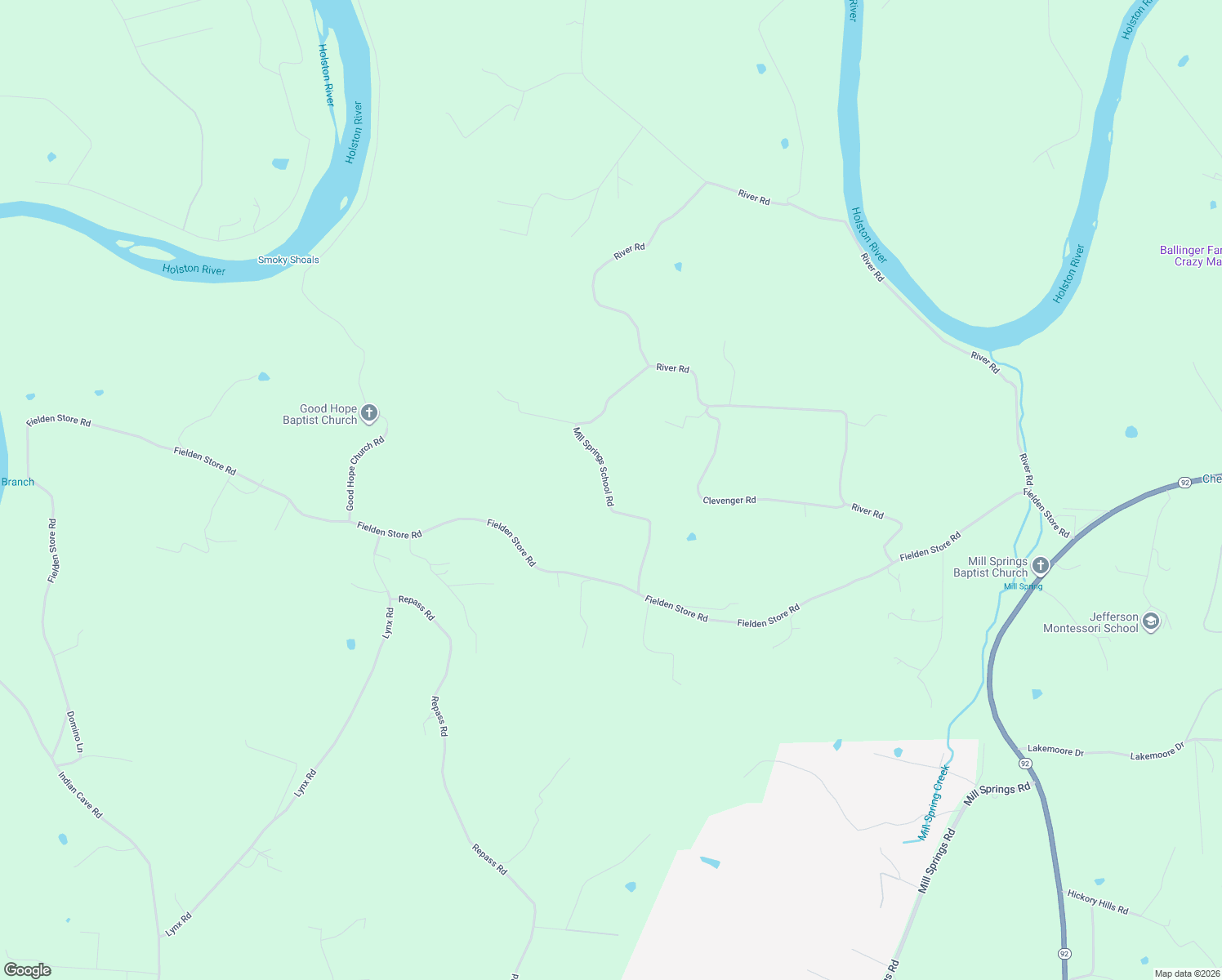 map of restaurants, bars, coffee shops, grocery stores, and more near 2478 Mill Springs School Road in New Market