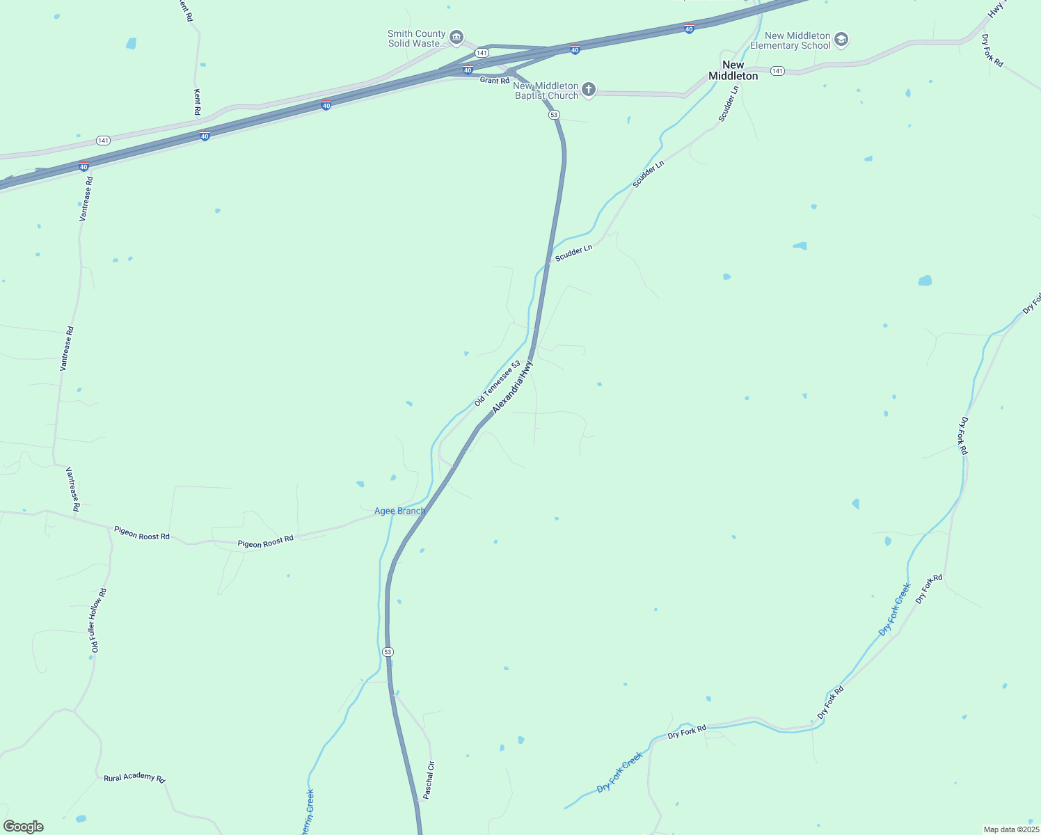 map of restaurants, bars, coffee shops, grocery stores, and more near 105 Oak View Drive West in Brush Creek