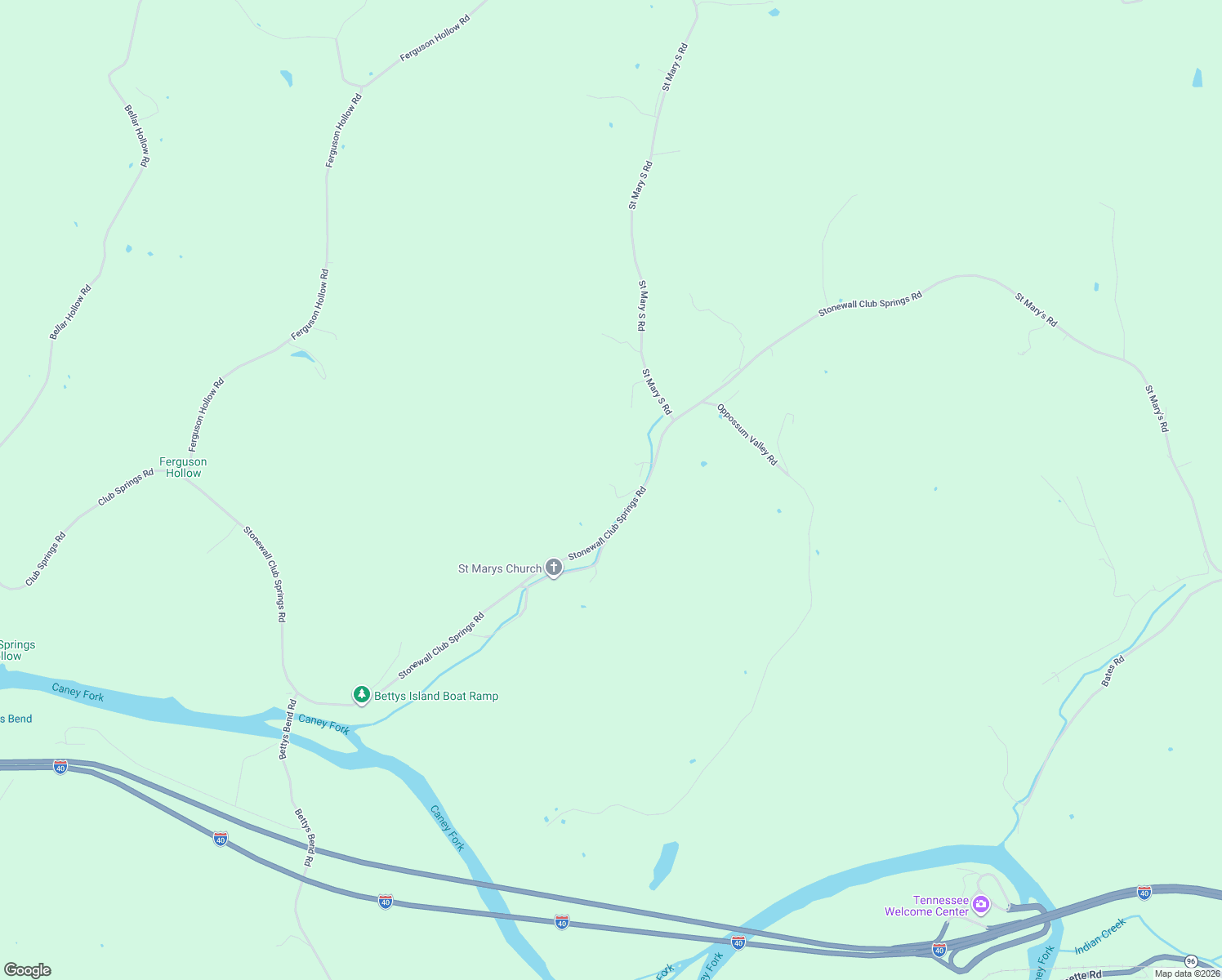 map of restaurants, bars, coffee shops, grocery stores, and more near 697 Club Springs Road in Buffalo Valley