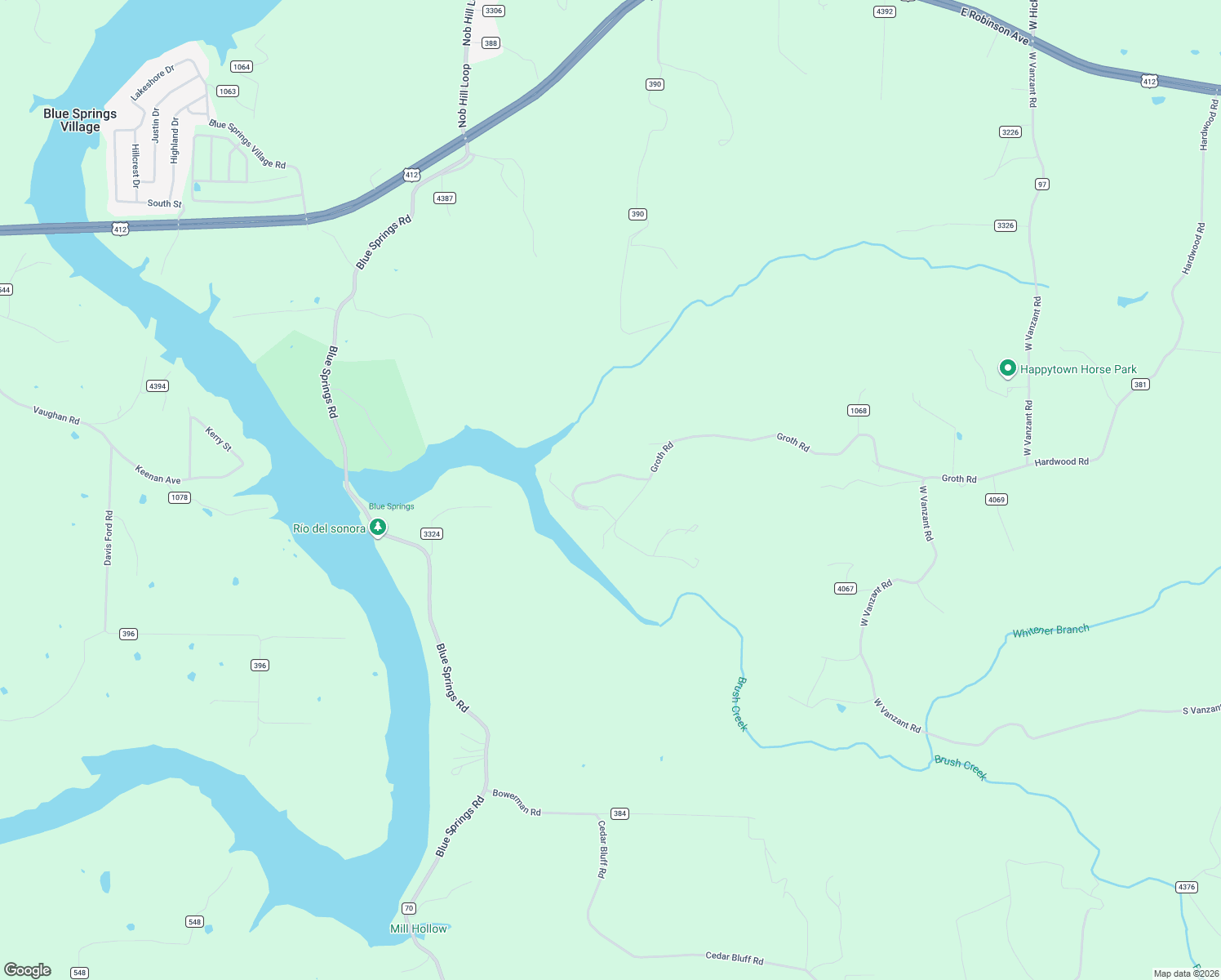 map of restaurants, bars, coffee shops, grocery stores, and more near 19856 Groth Road in Springdale