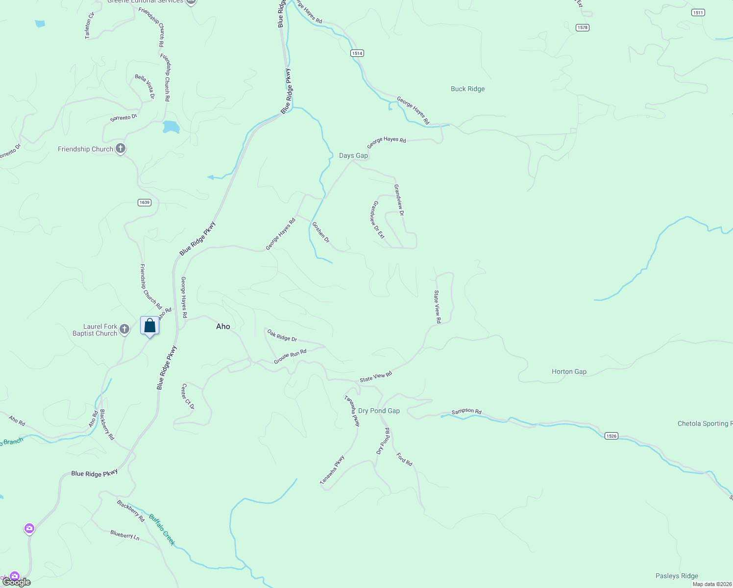 map of restaurants, bars, coffee shops, grocery stores, and more near 580 Virgil's Lane in Boone