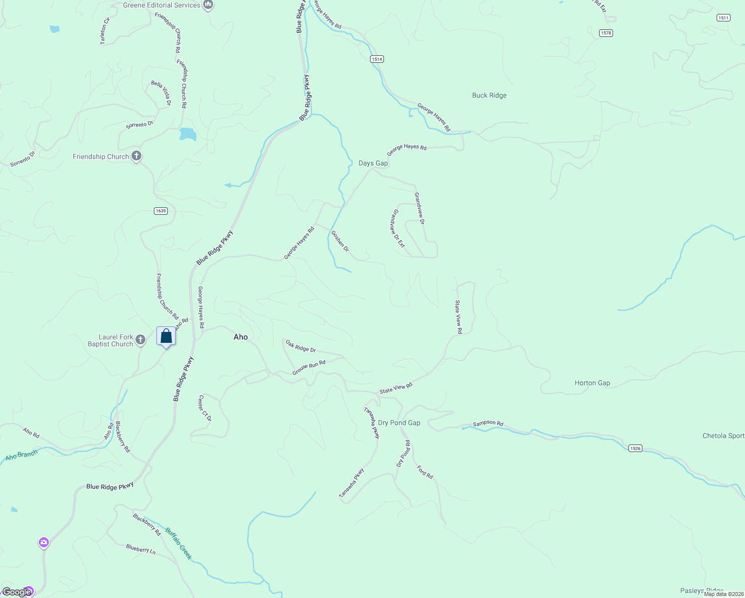map of restaurants, bars, coffee shops, grocery stores, and more near 580 Virgil's Lane in Boone