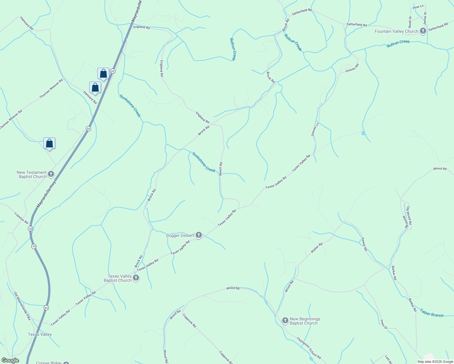 map of restaurants, bars, coffee shops, grocery stores, and more near 9010 Welch Road in Knoxville