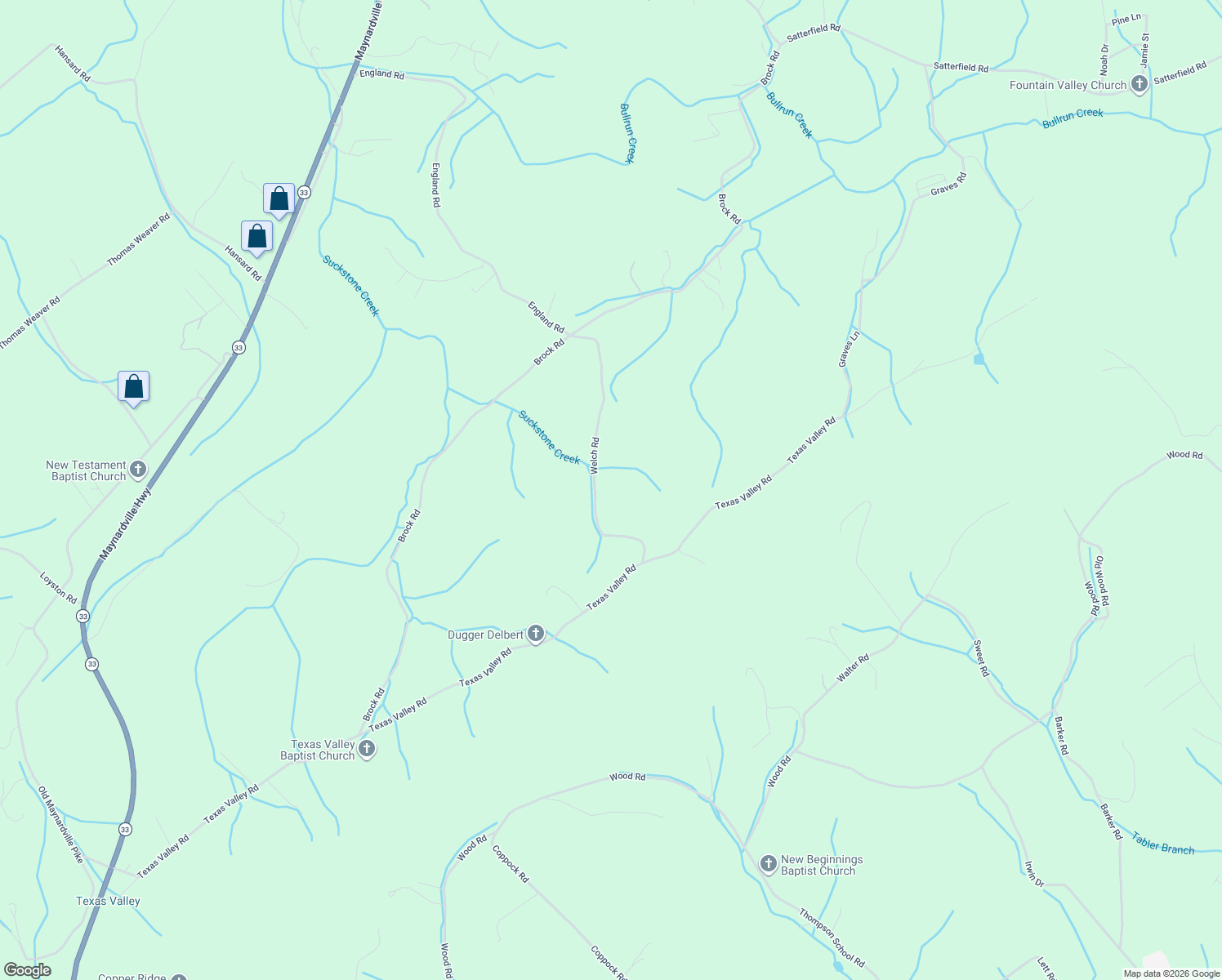 map of restaurants, bars, coffee shops, grocery stores, and more near 9010 Welch Road in Knoxville
