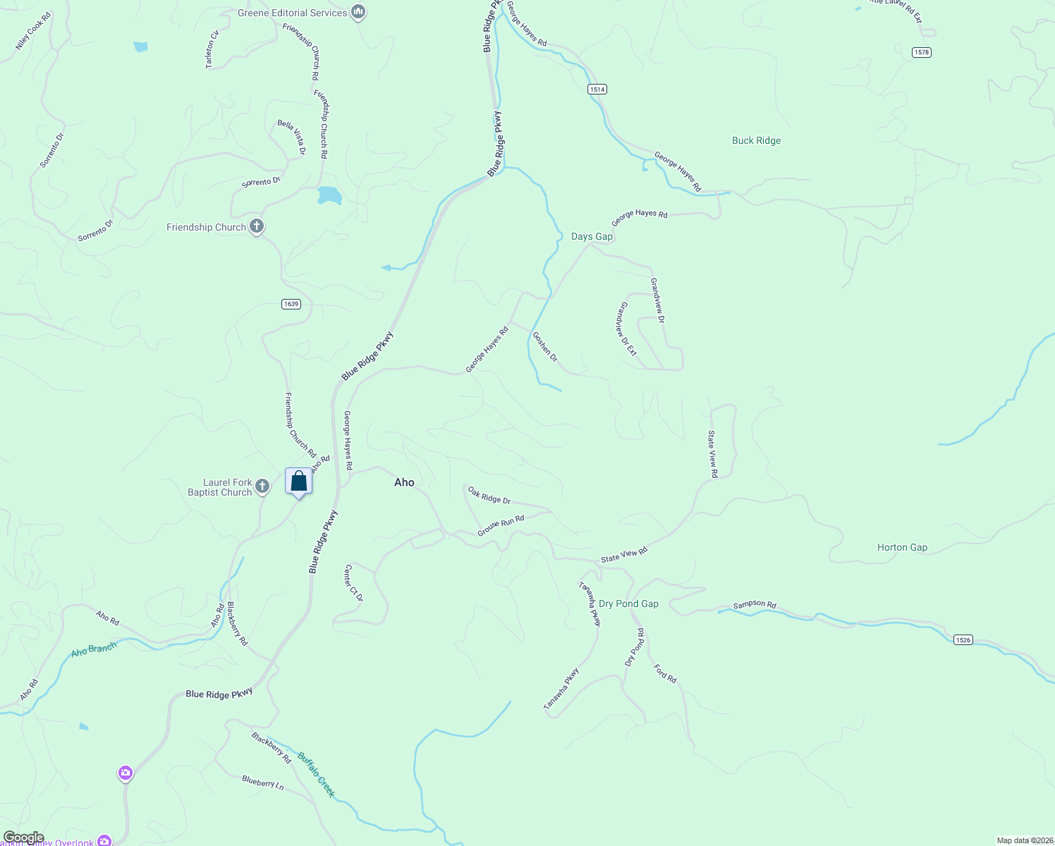 map of restaurants, bars, coffee shops, grocery stores, and more near 354 Virgil's Lane in Boone