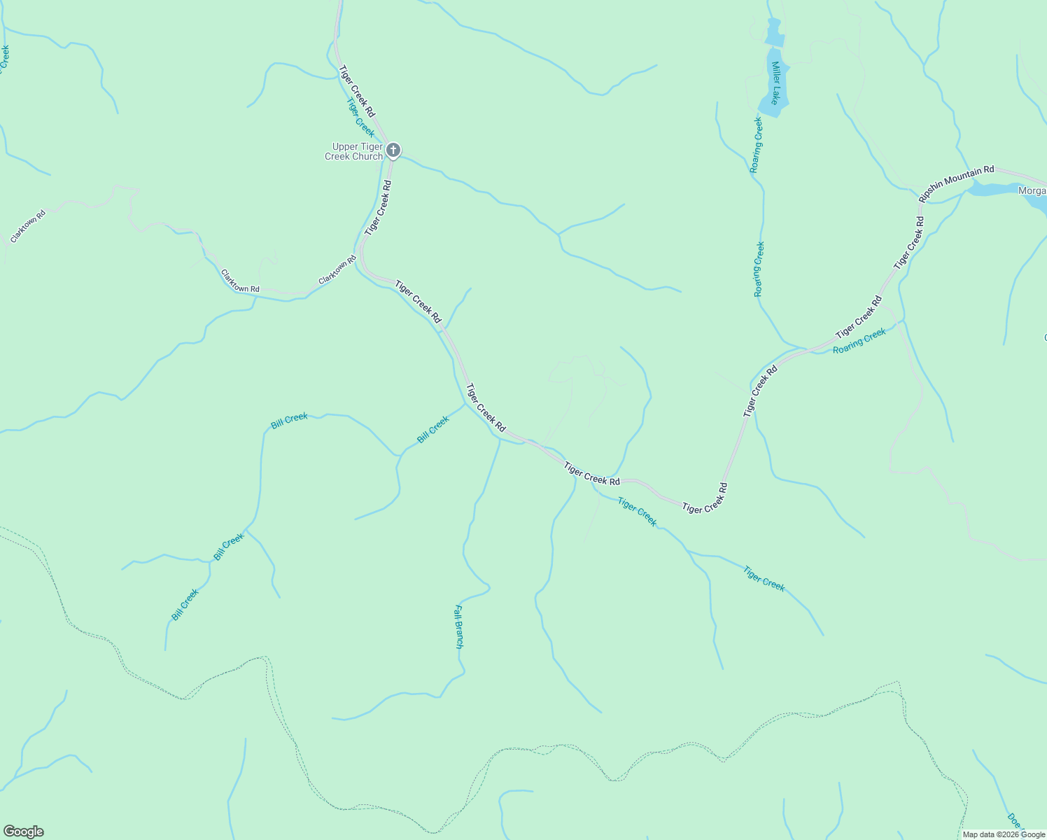 map of restaurants, bars, coffee shops, grocery stores, and more near 1209 Tiger Creek Road in Roan Mountain