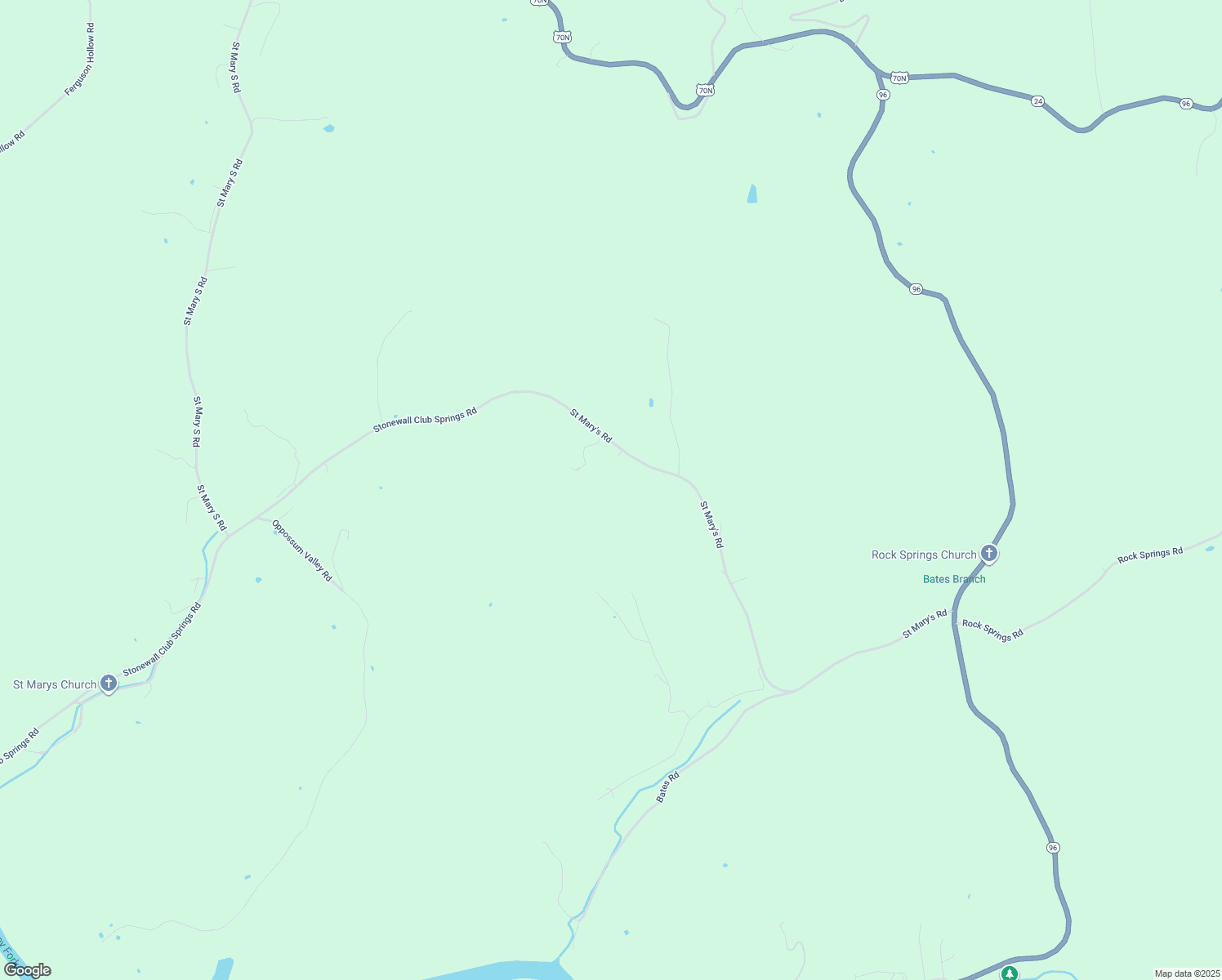 map of restaurants, bars, coffee shops, grocery stores, and more near 16570 Saint Mary's Road in Buffalo Valley