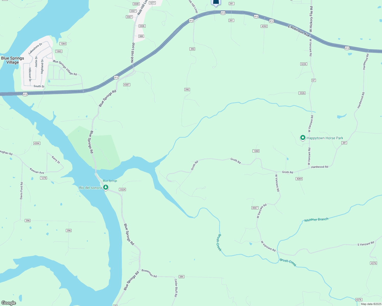 map of restaurants, bars, coffee shops, grocery stores, and more near 19970 Groth Road in Springdale