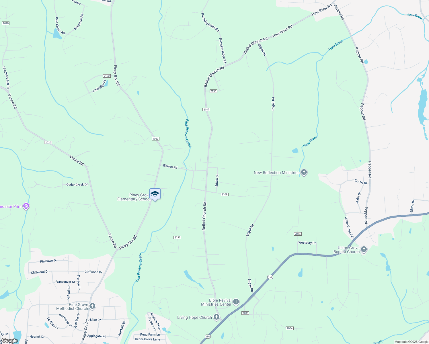 map of restaurants, bars, coffee shops, grocery stores, and more near 2786 Edwin Drive in Kernersville