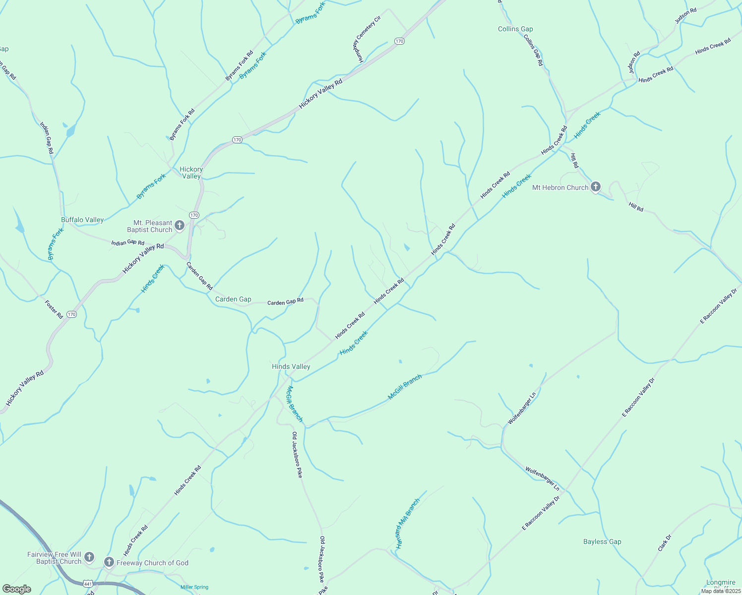 map of restaurants, bars, coffee shops, grocery stores, and more near 2790 Hinds Creek Road in Heiskell