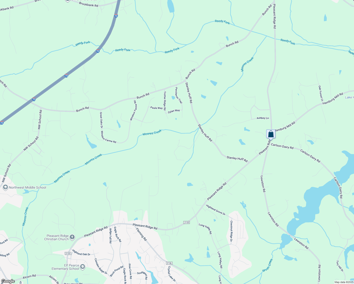map of restaurants, bars, coffee shops, grocery stores, and more near 5824 Deer Meadow Lane in Summerfield