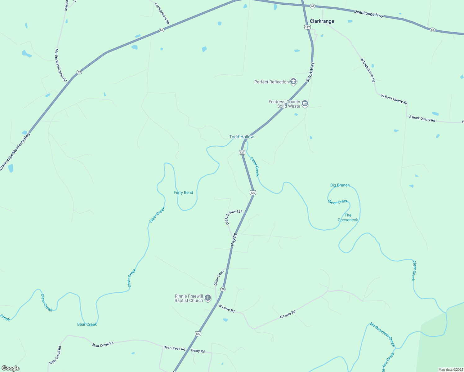 map of restaurants, bars, coffee shops, grocery stores, and more near 169 Ferry Bend Trail in Crossville