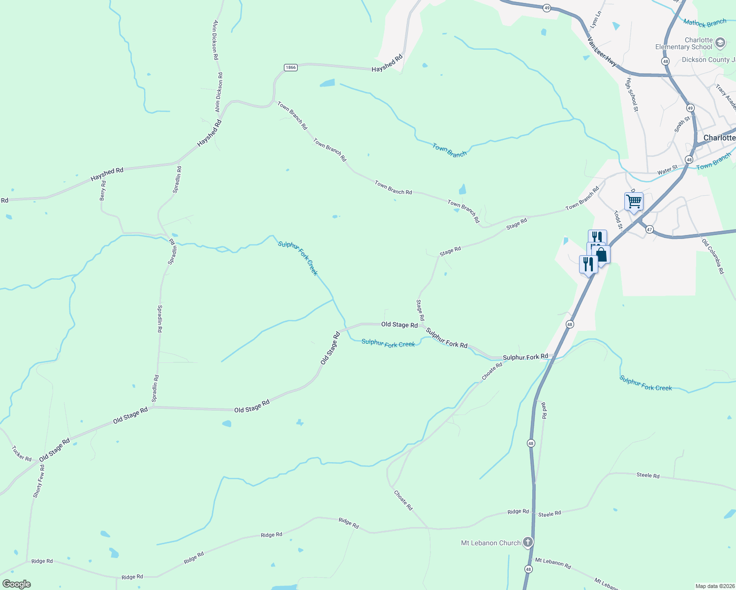 map of restaurants, bars, coffee shops, grocery stores, and more near 1459 Old Stage Road in Charlotte