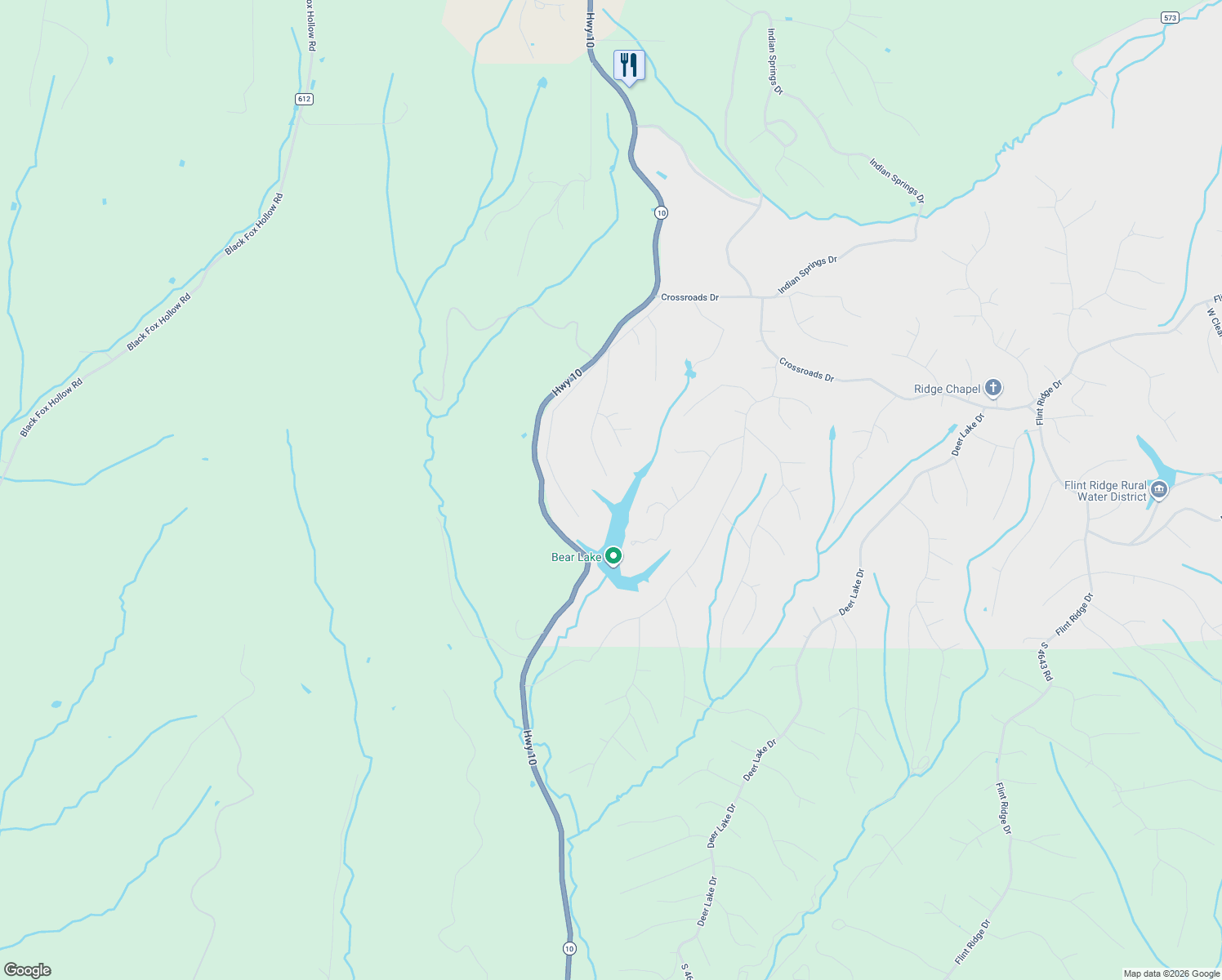 map of restaurants, bars, coffee shops, grocery stores, and more near 111 Big Bear Road in Kansas