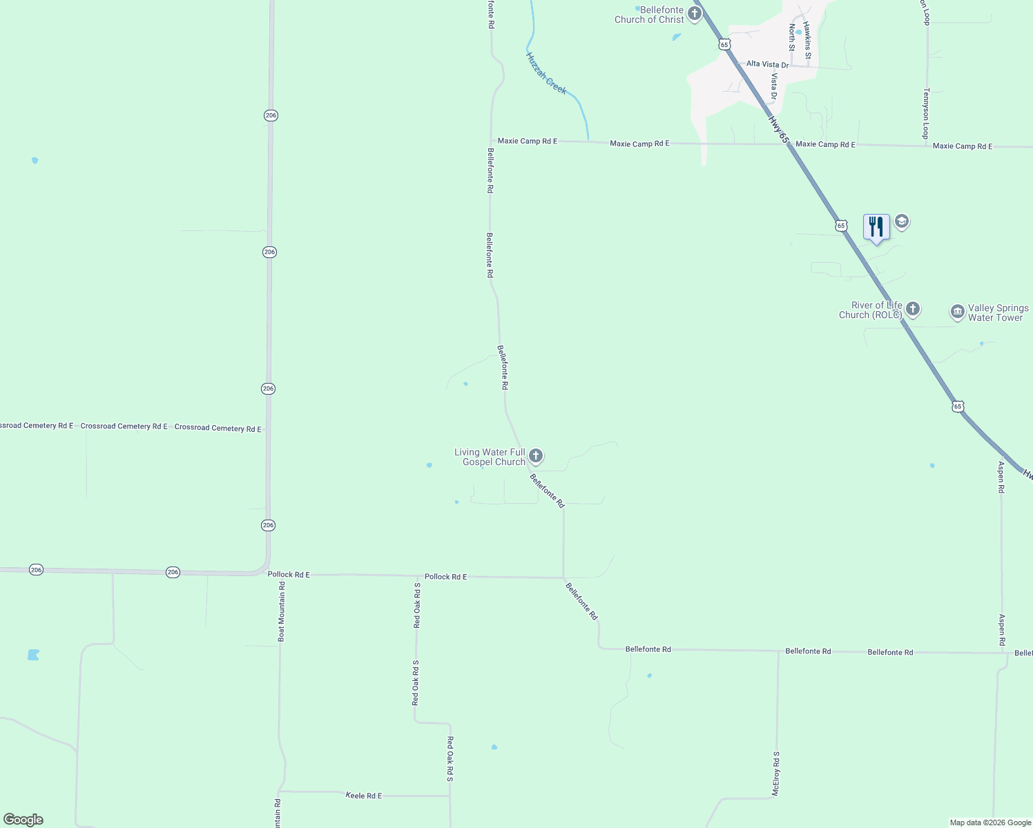 map of restaurants, bars, coffee shops, grocery stores, and more near 2237 Bellefonte Road in Harrison