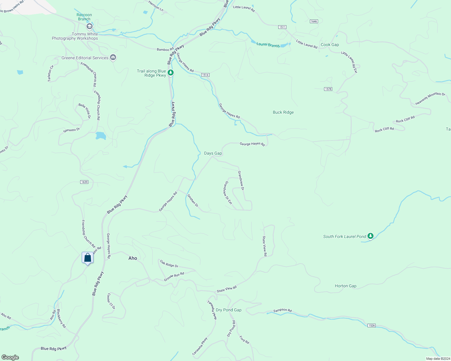 map of restaurants, bars, coffee shops, grocery stores, and more near 1228 Grandview Drive Extension in Boone