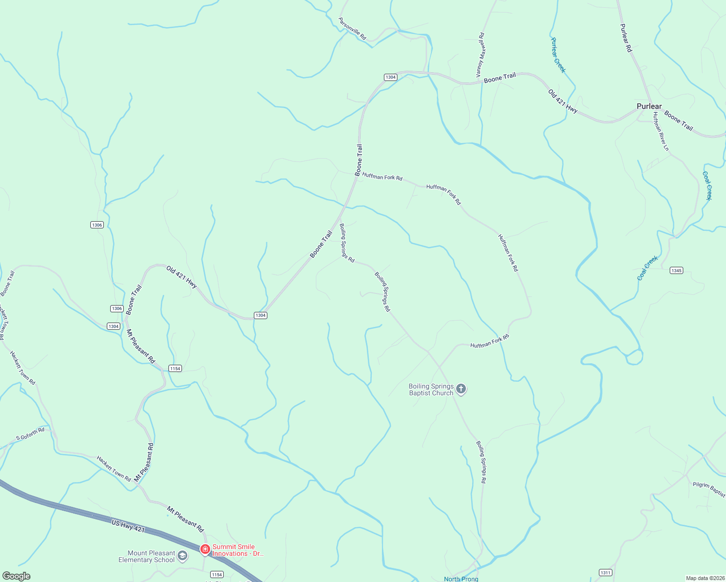 map of restaurants, bars, coffee shops, grocery stores, and more near in Purlear