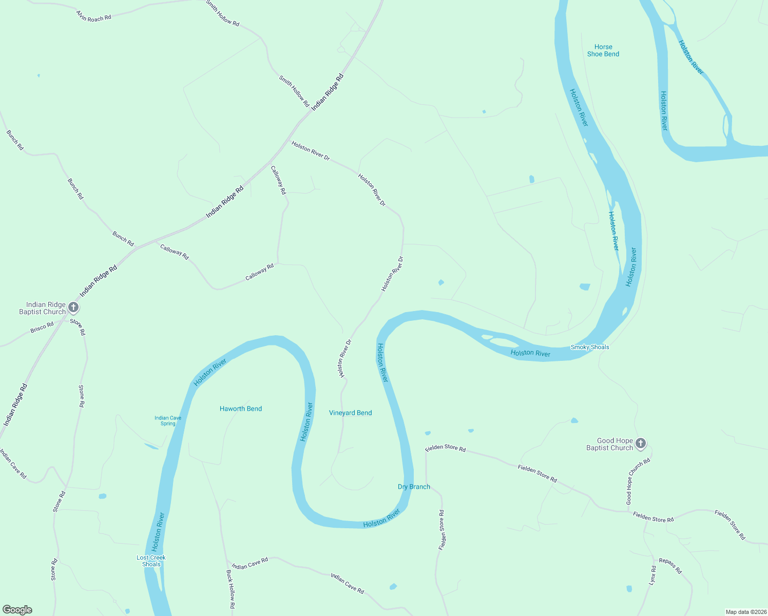 map of restaurants, bars, coffee shops, grocery stores, and more near 1421 Holston River Drive in Rutledge