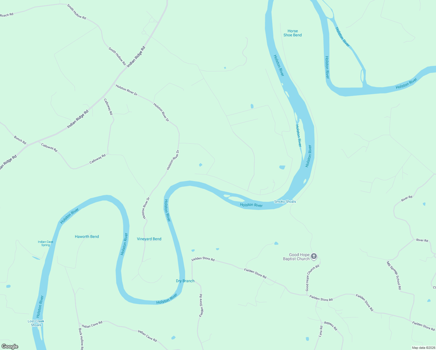map of restaurants, bars, coffee shops, grocery stores, and more near 821 Holston Shores Drive in Rutledge