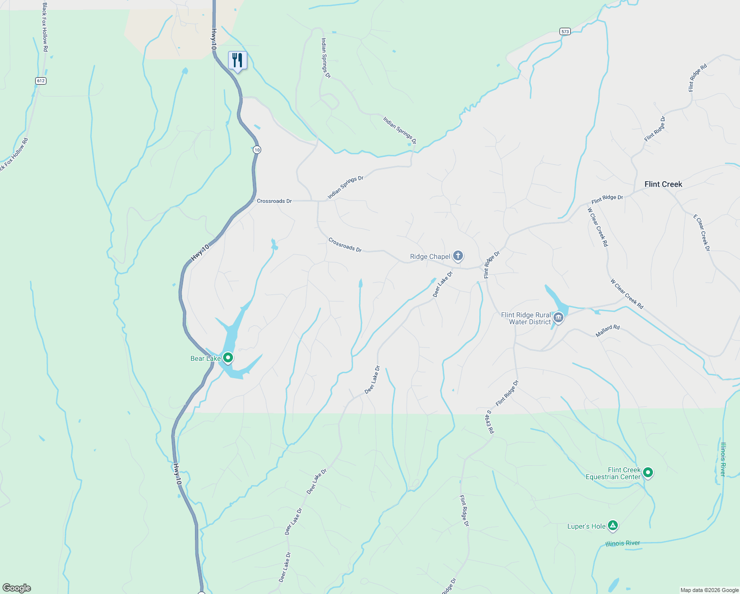 map of restaurants, bars, coffee shops, grocery stores, and more near 2107 East Fox Creek Road in Kansas