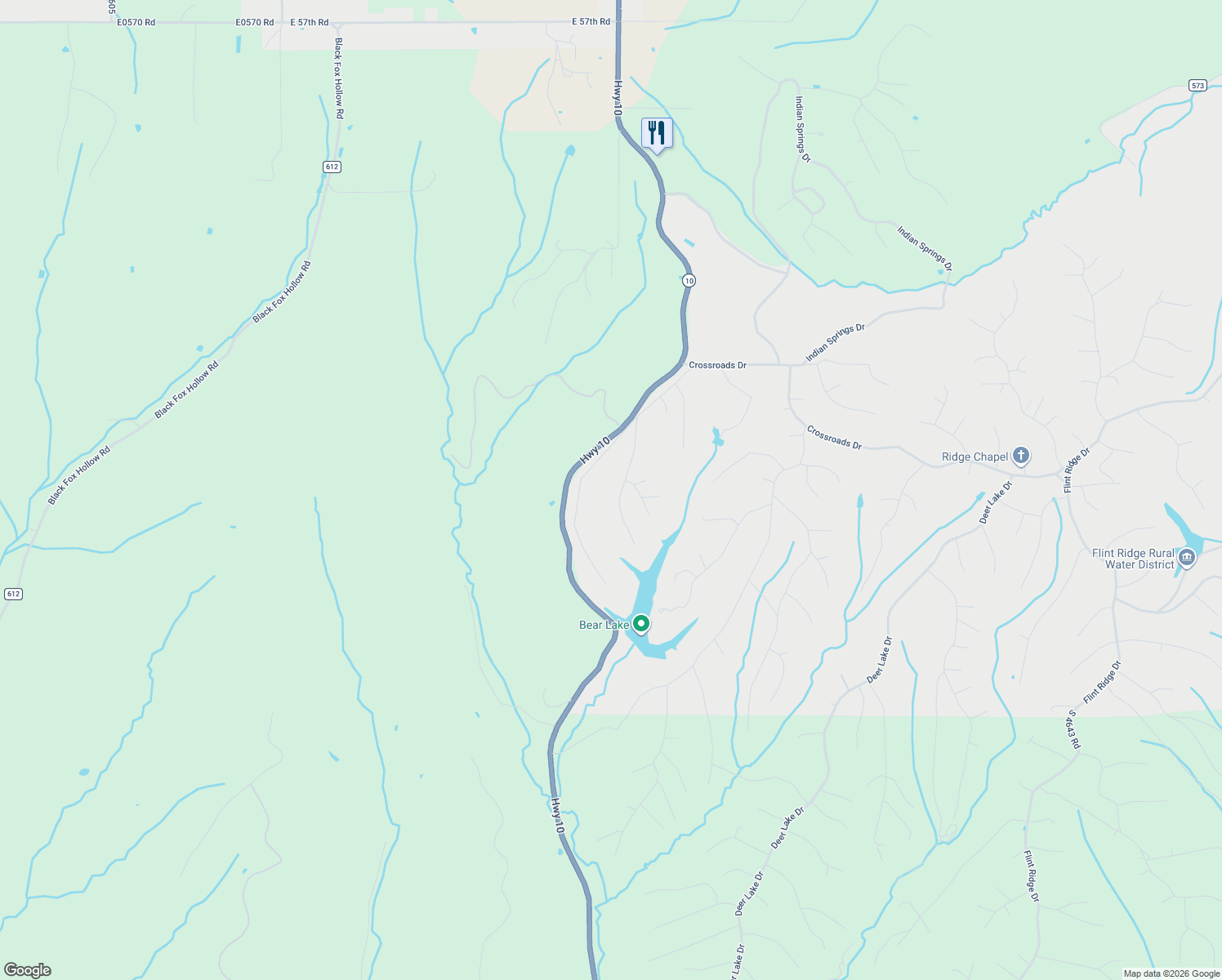 map of restaurants, bars, coffee shops, grocery stores, and more near 137-141 Big Bear Road in Kansas