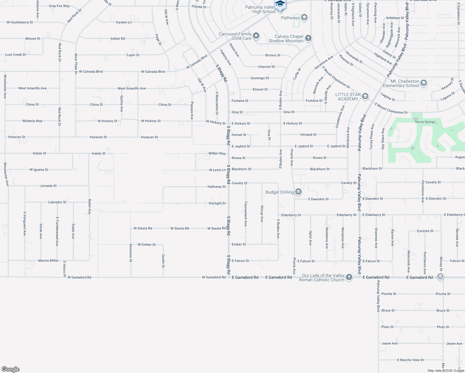map of restaurants, bars, coffee shops, grocery stores, and more near 31 Cavalry St in Pahrump