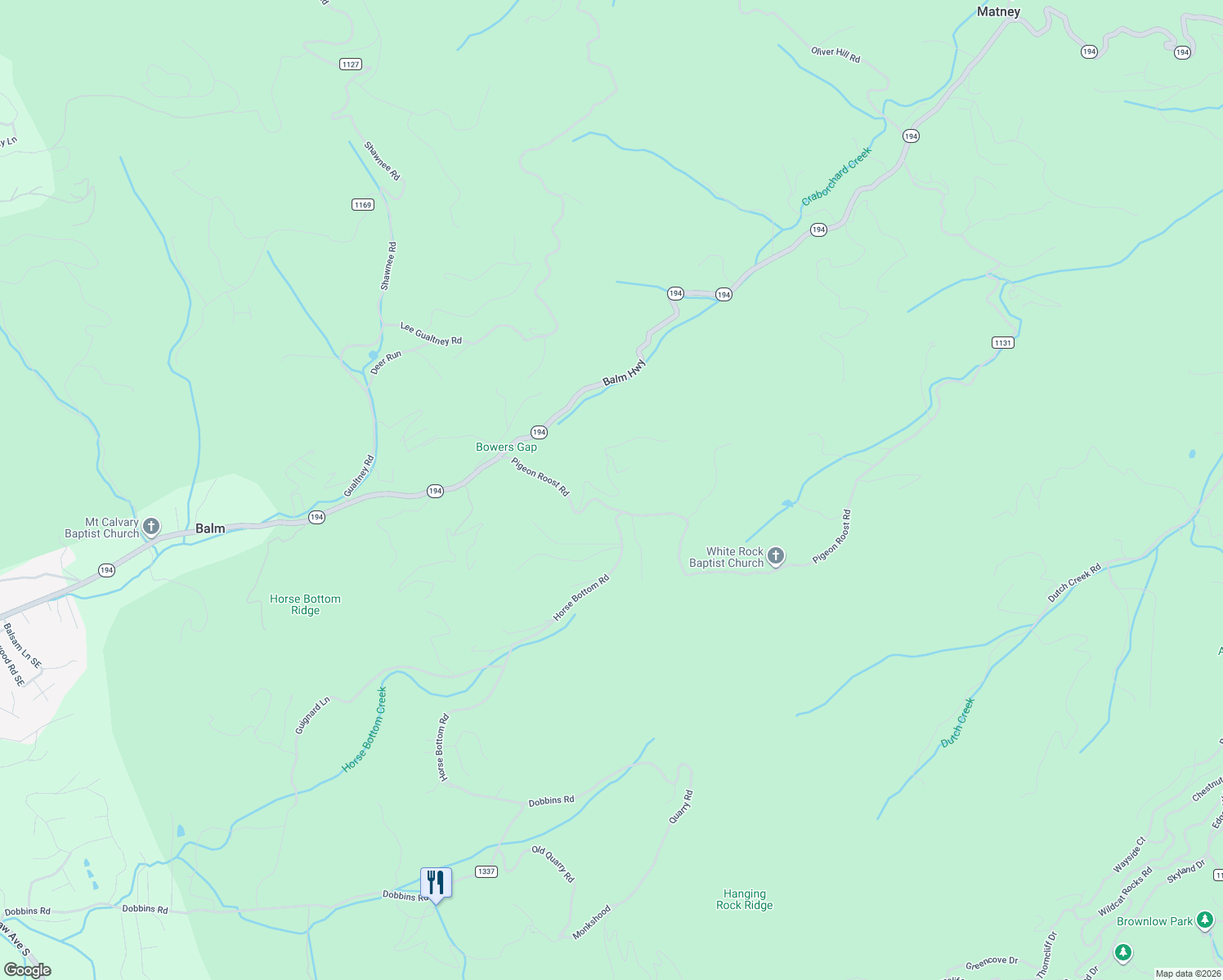 map of restaurants, bars, coffee shops, grocery stores, and more near 408 Snowridge Road in Banner Elk