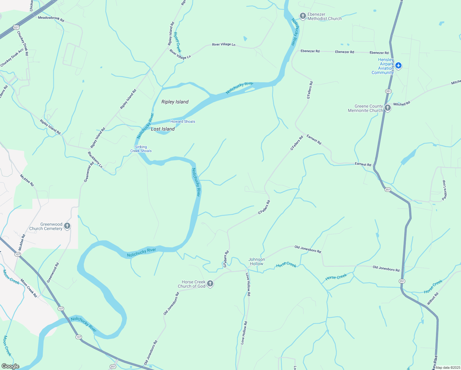 845 G'Fellers Road, Chuckey TN Walk Score