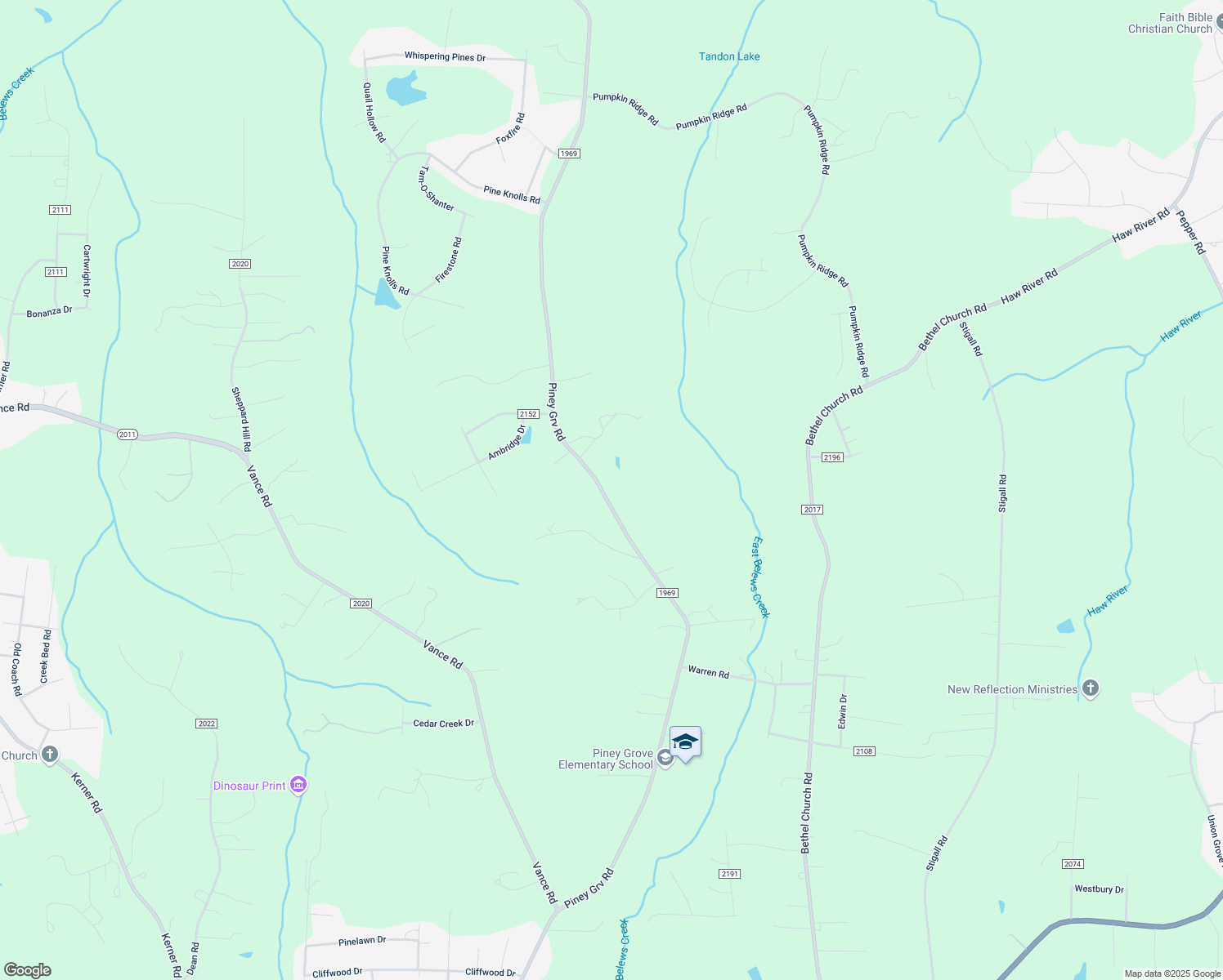 map of restaurants, bars, coffee shops, grocery stores, and more near 1945 Piney Grove Road in Kernersville