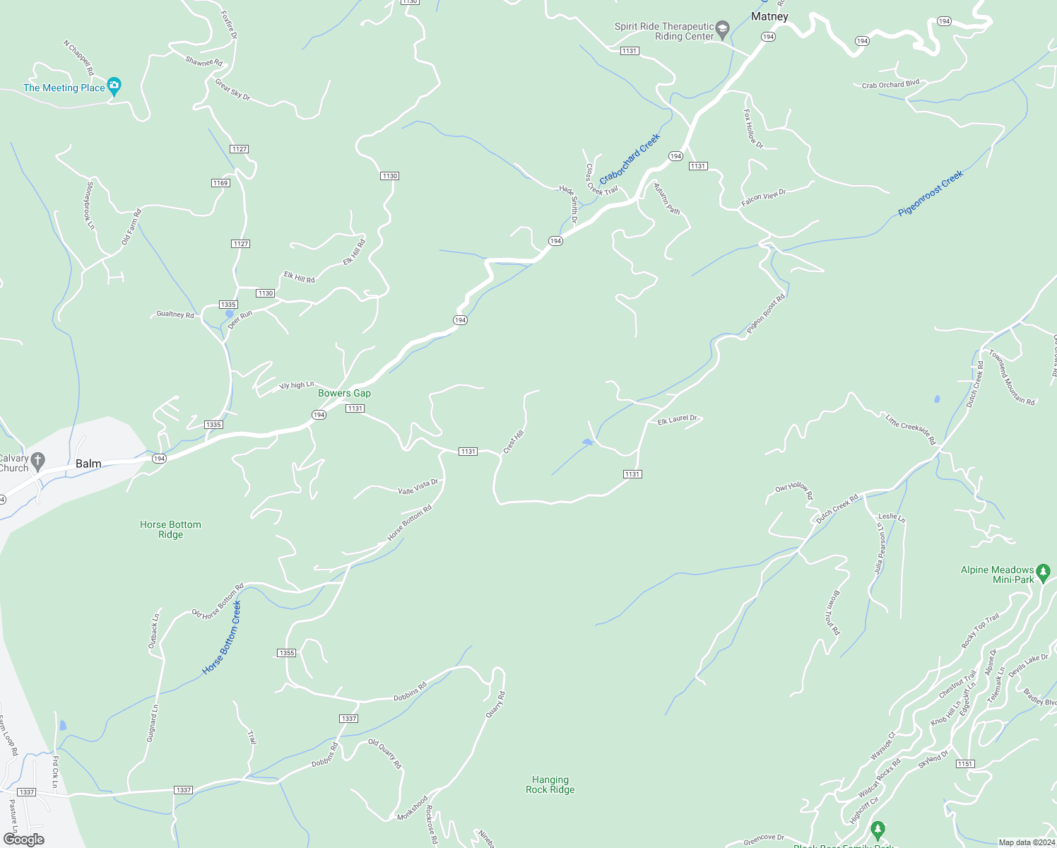 map of restaurants, bars, coffee shops, grocery stores, and more near 252 Crest Hill in Banner Elk