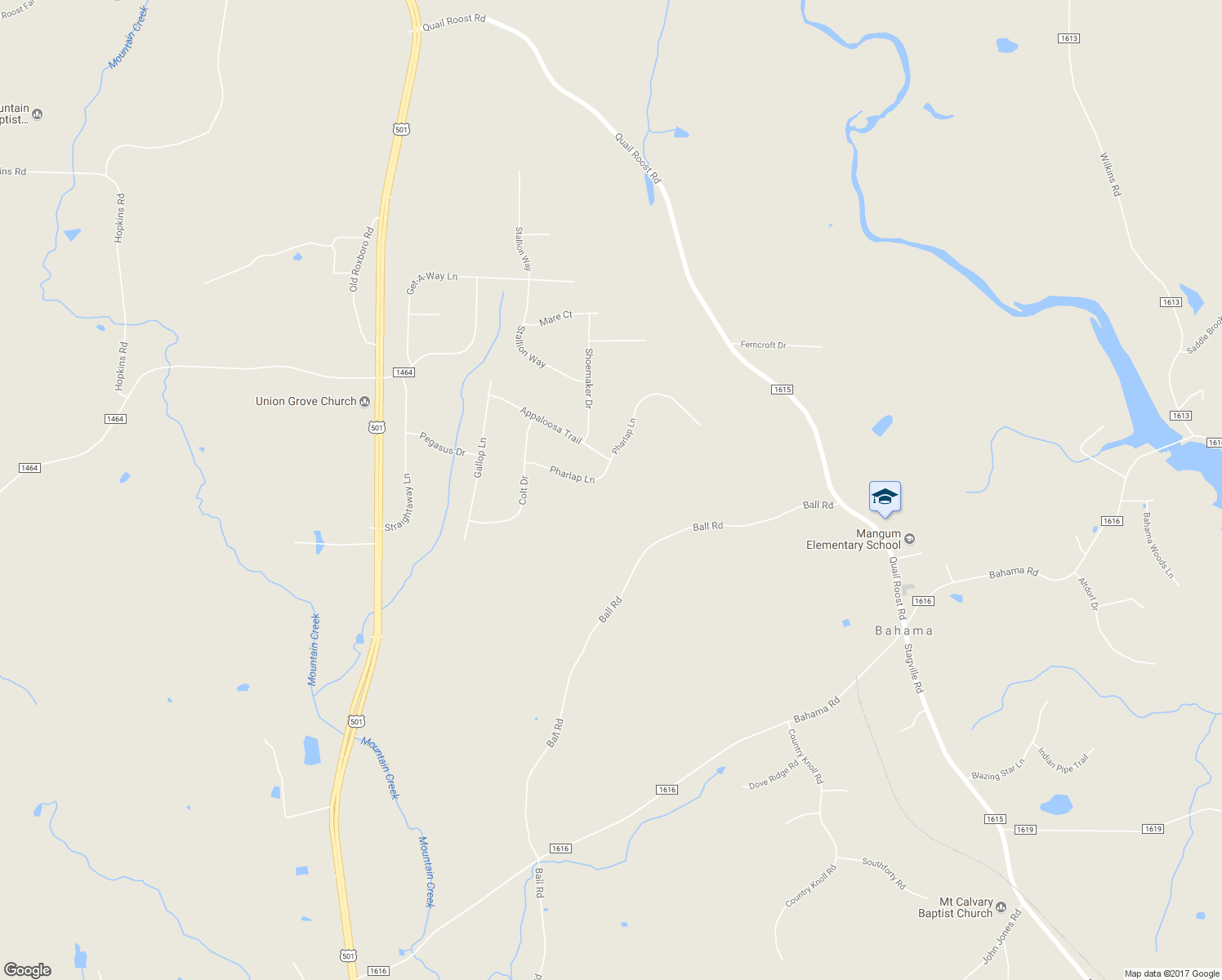 map of restaurants, bars, coffee shops, grocery stores, and more near 510 Pharlap Lane in Bahama