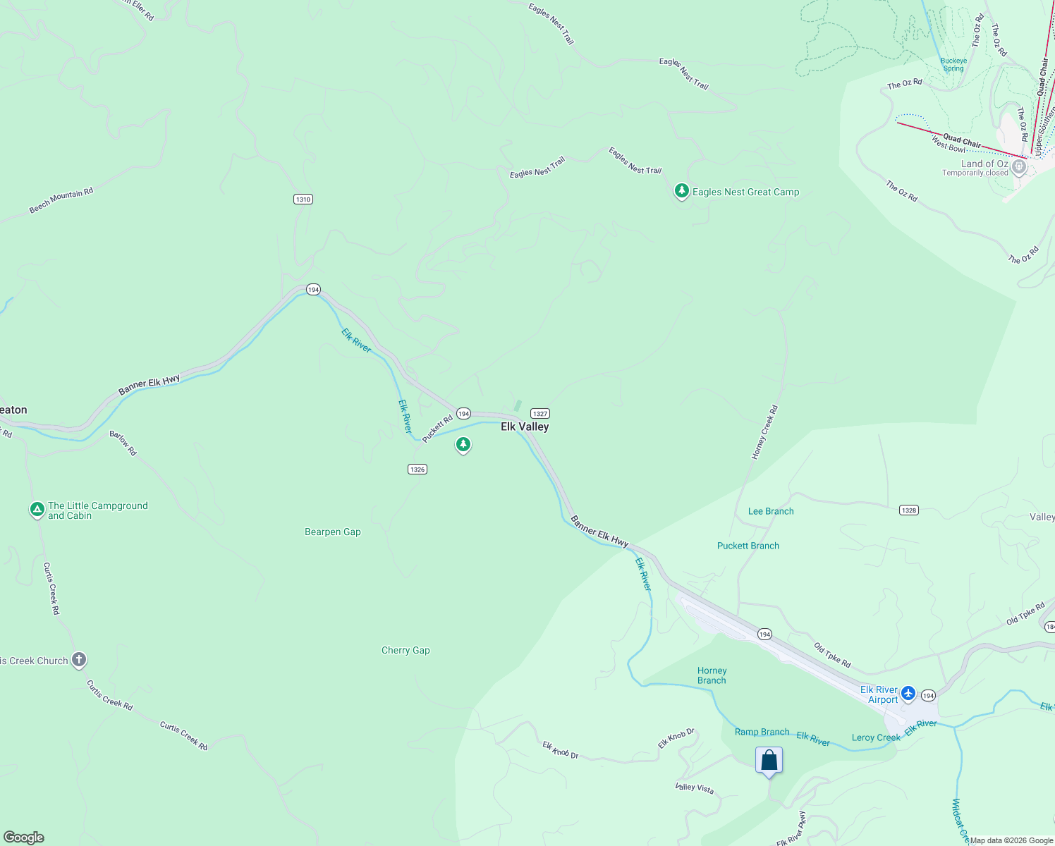 map of restaurants, bars, coffee shops, grocery stores, and more near in Elk Valley