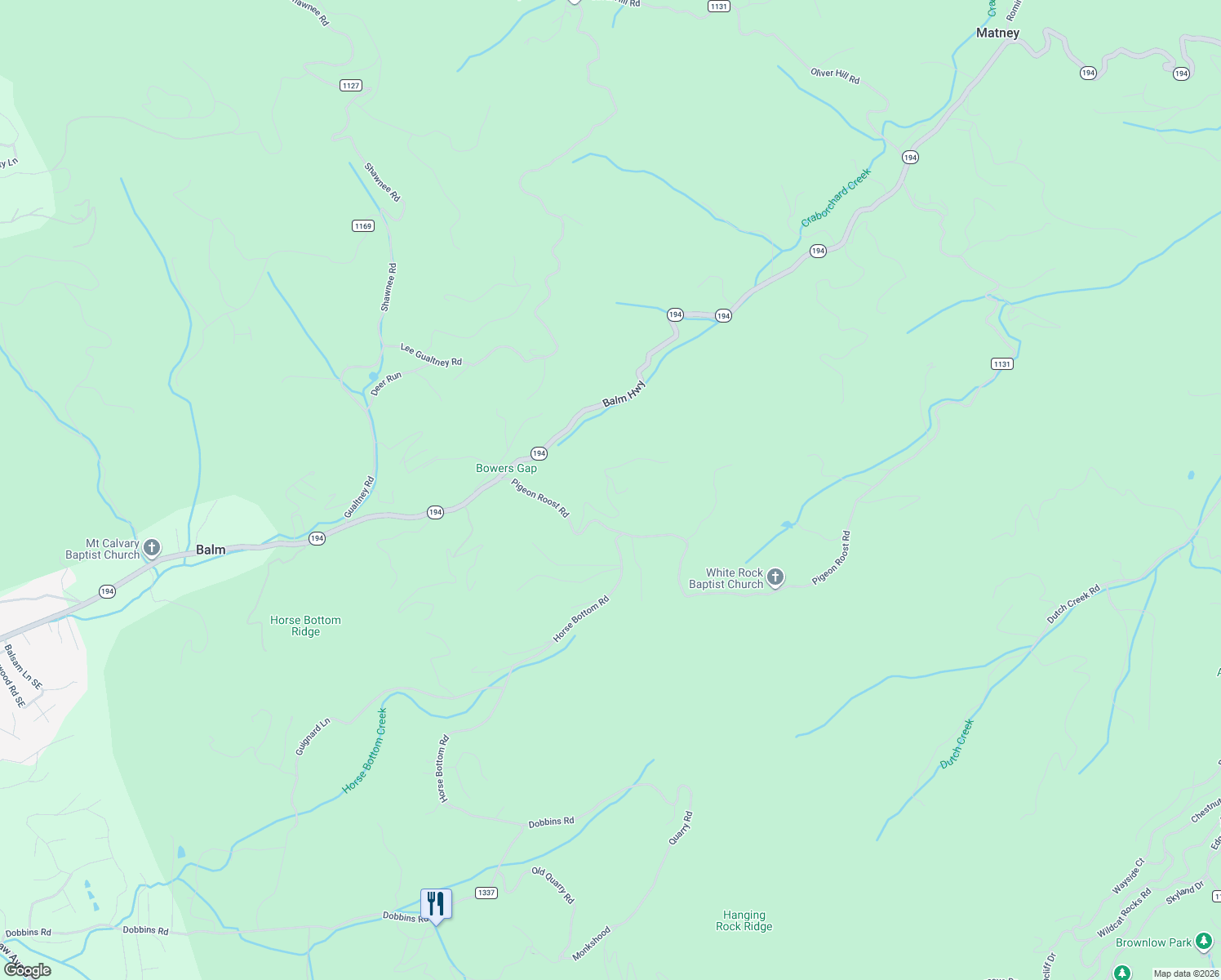map of restaurants, bars, coffee shops, grocery stores, and more near 408 Snowridge Road in Banner Elk
