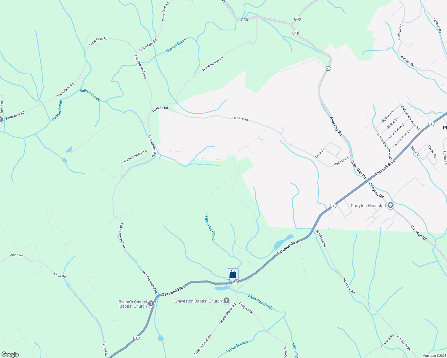 map of restaurants, bars, coffee shops, grocery stores, and more near 128 Hill Top Lane in Union County