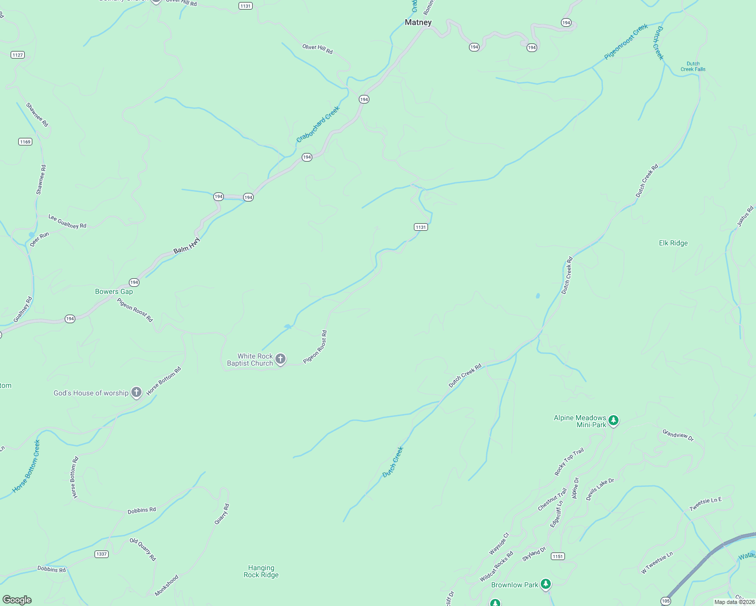 map of restaurants, bars, coffee shops, grocery stores, and more near 1409 Pigeon Roost Road in Banner Elk