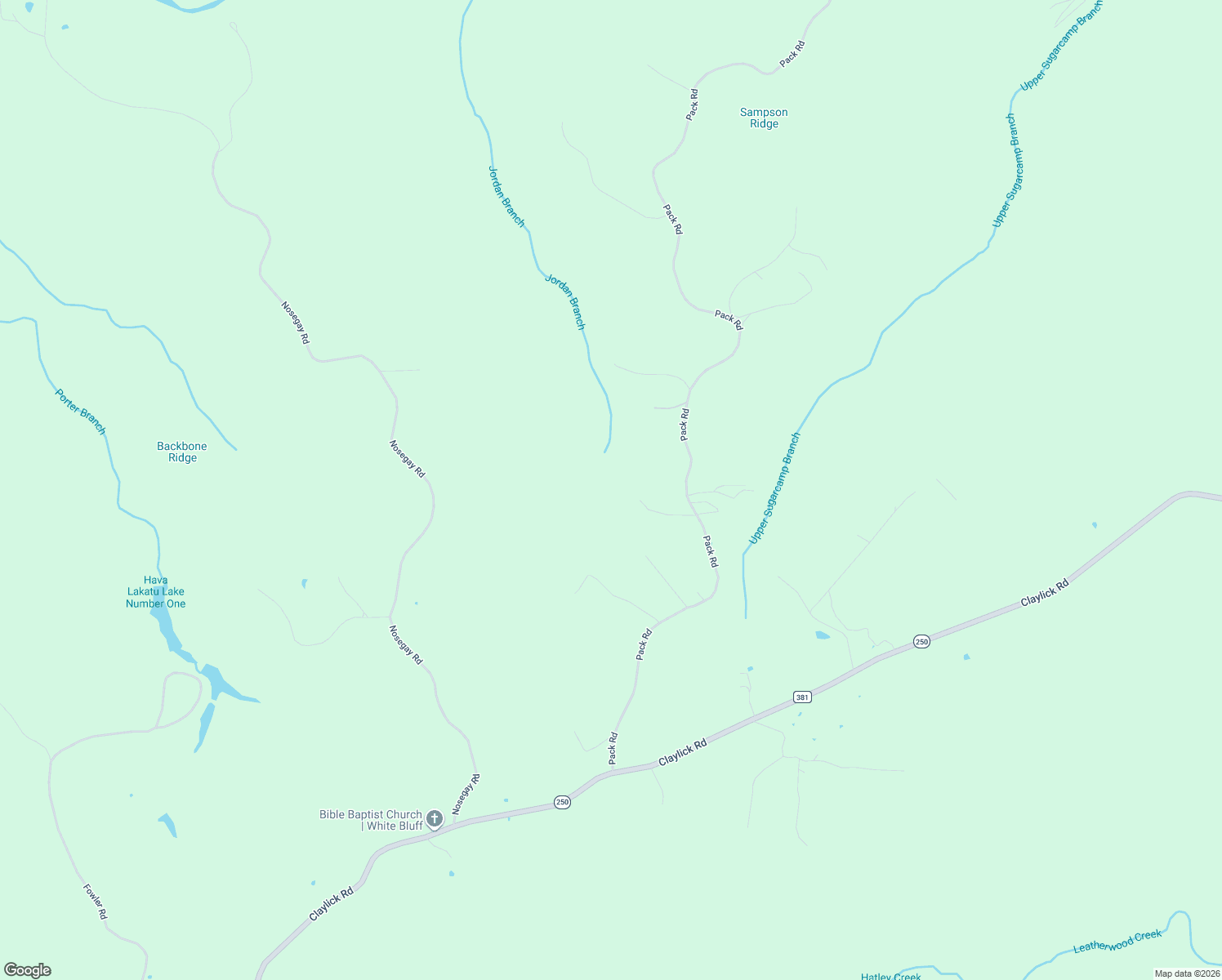 map of restaurants, bars, coffee shops, grocery stores, and more near 997 Pack Road in White Bluff