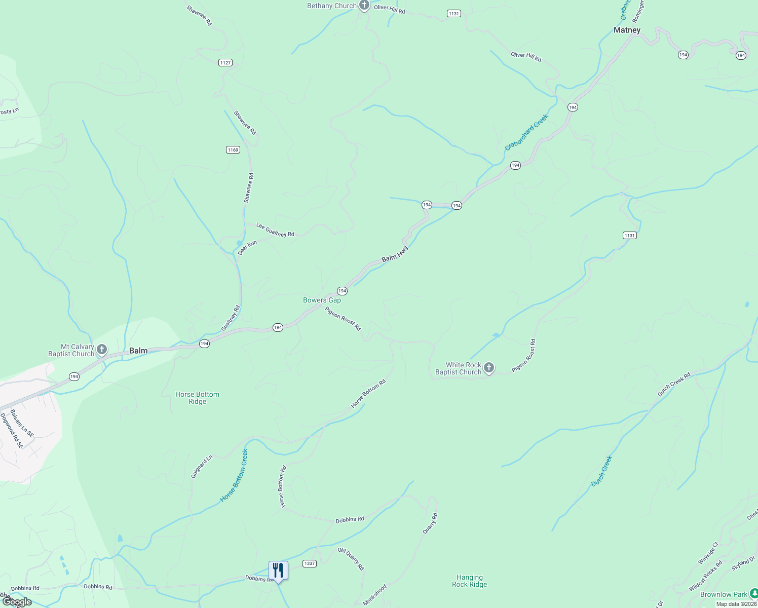 map of restaurants, bars, coffee shops, grocery stores, and more near 400-408 Snow Ridge Road in Banner Elk